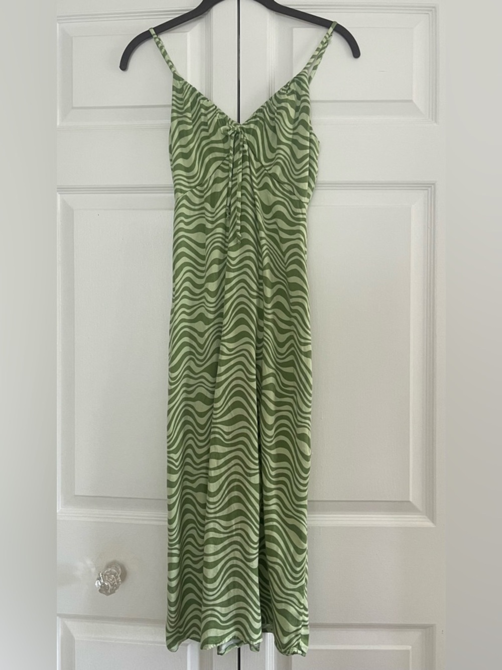 Wild Fable Olive Stripe Sleeveless Maxi Dress